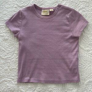 Anthropologie Maeve lavender crop top